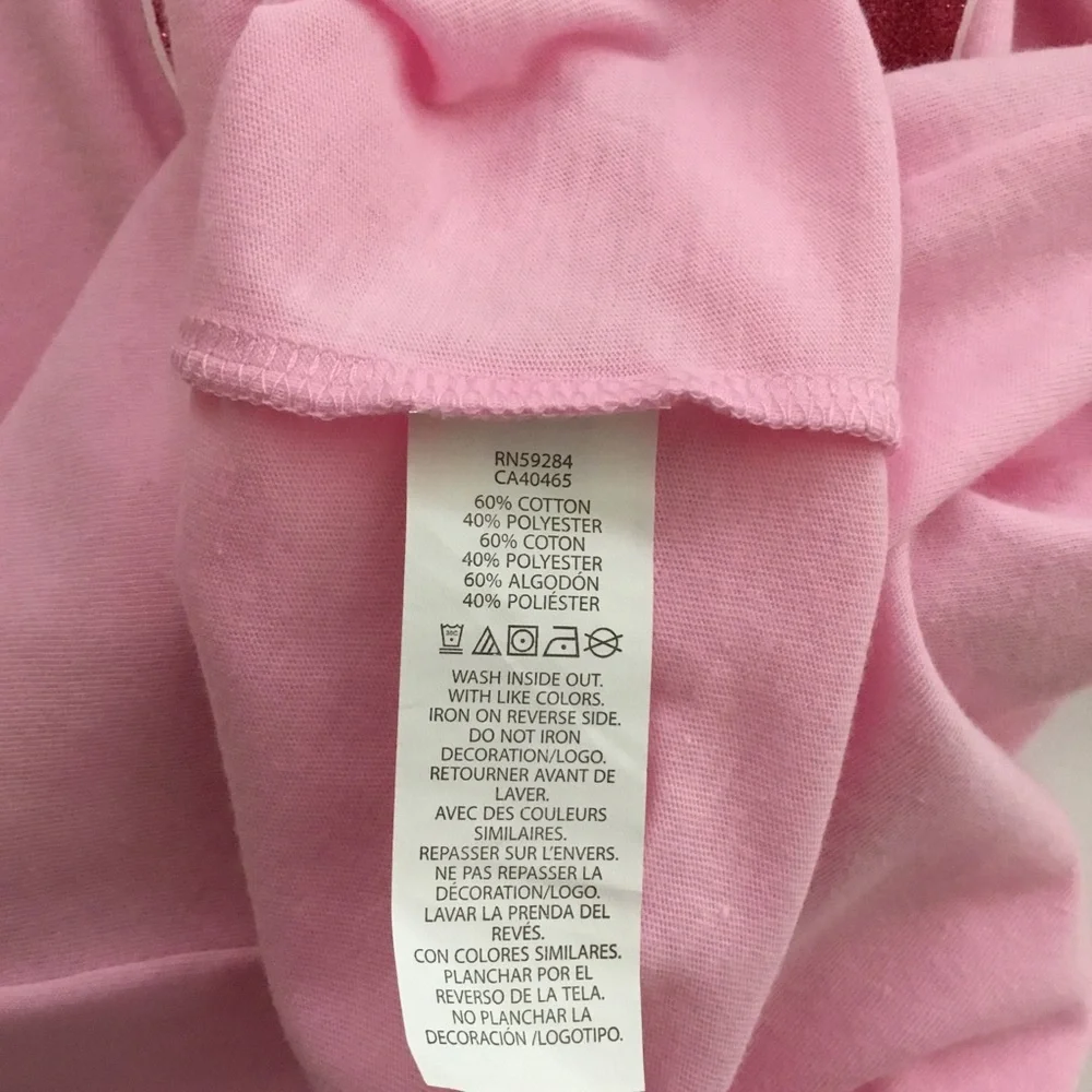 Children’s Place Girls Shirt Pink Candy Hearts Size XL 14